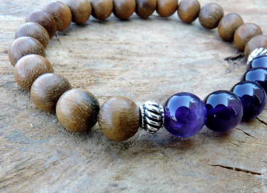 Amethyst Chakra Bracelet- Stretchy