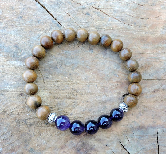 Amethyst Chakra Bracelet- Stretchy