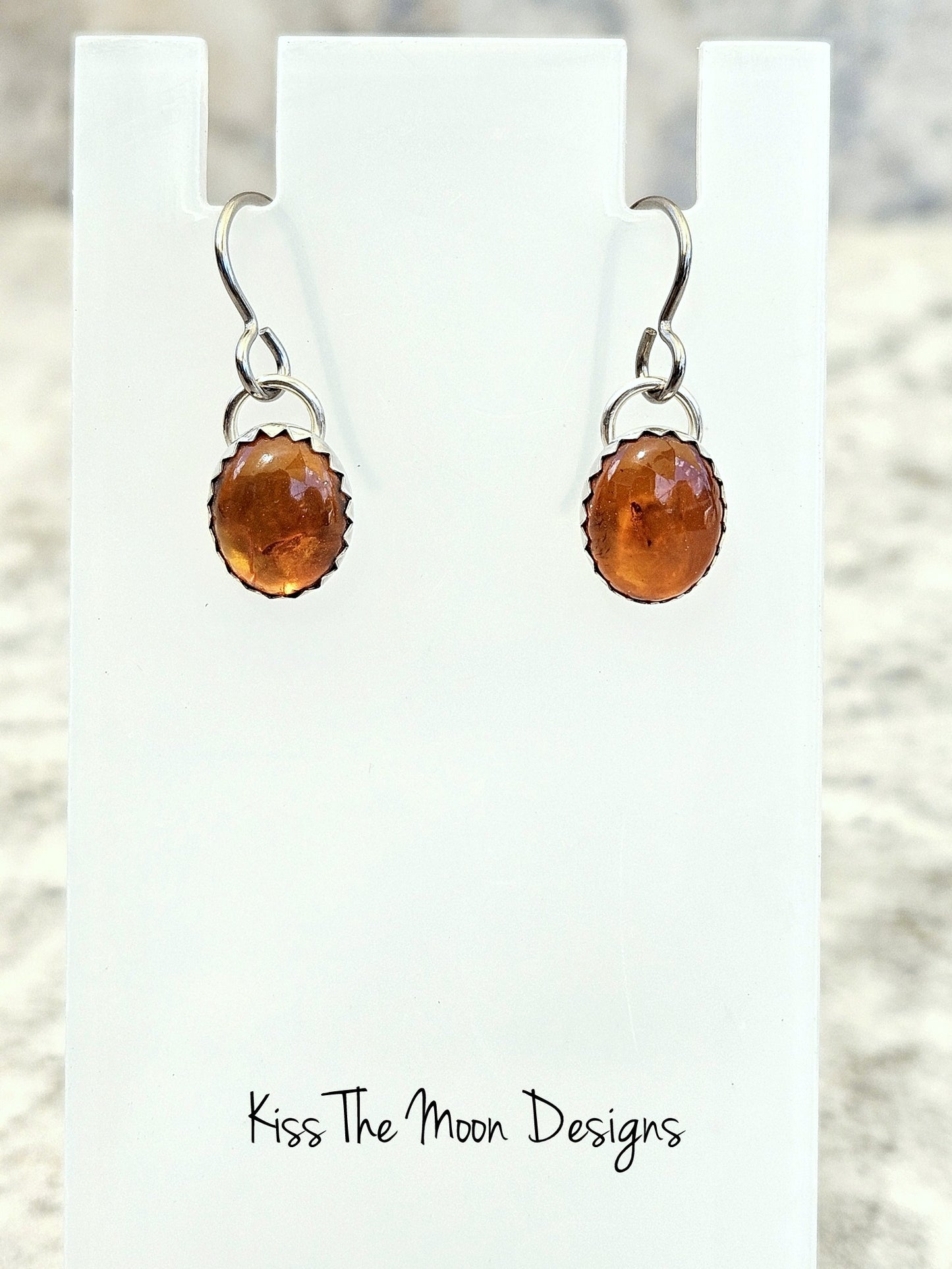 Baltic Amber and Sterling Silver Dangle Earrings