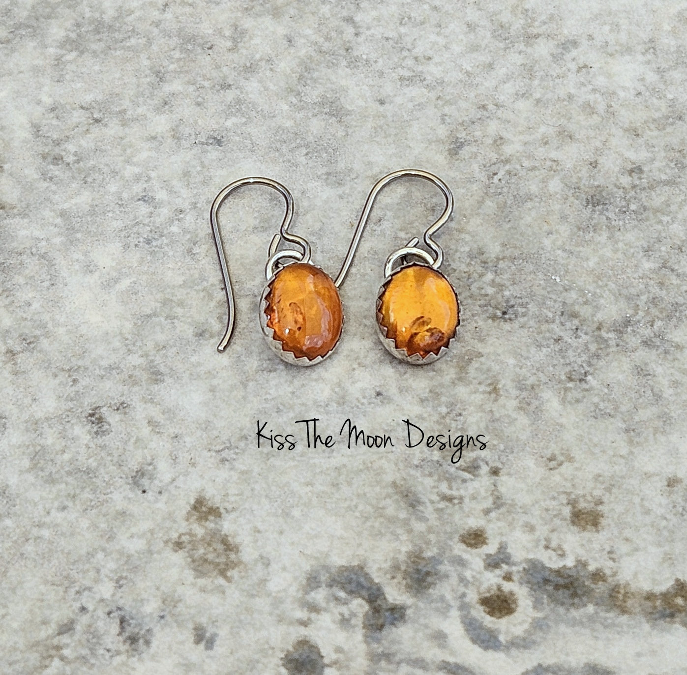 Baltic Amber and Sterling Silver Dangle Earrings