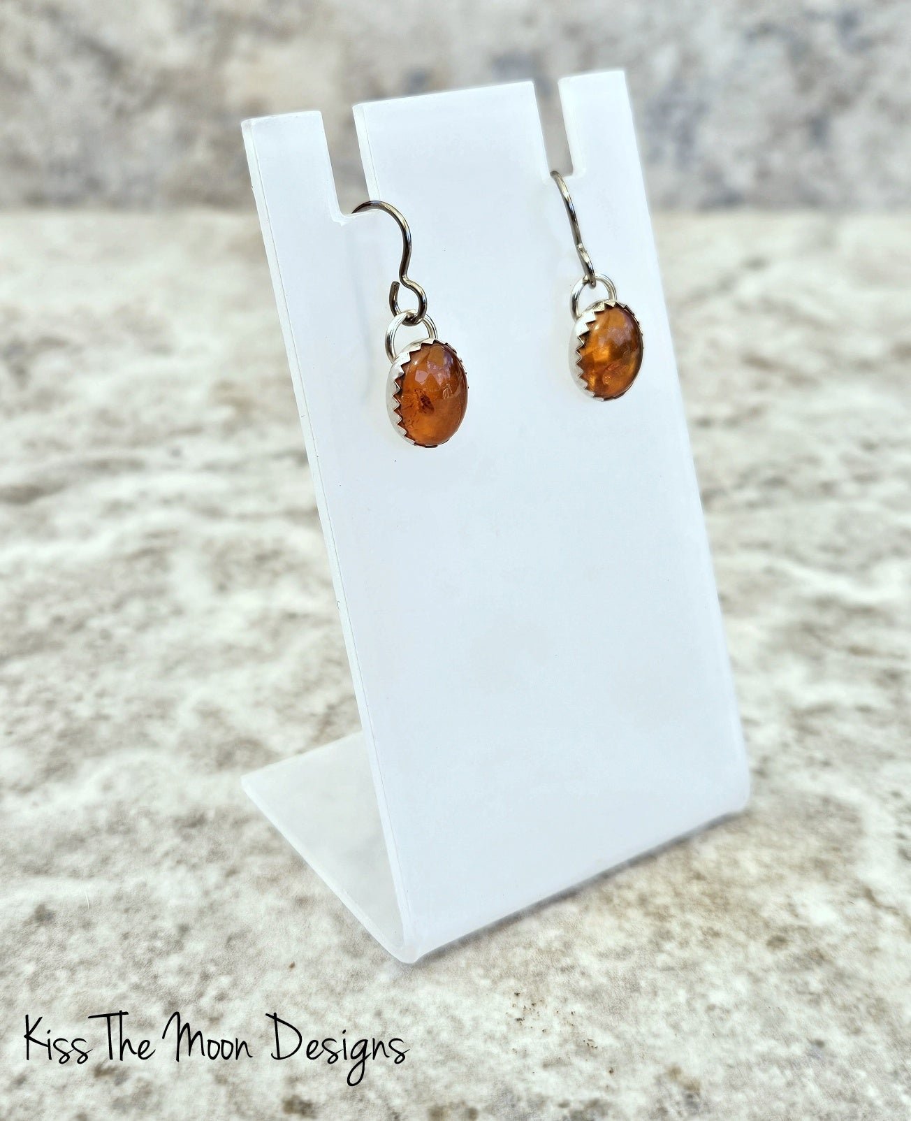 Baltic Amber and Sterling Silver Dangle Earrings