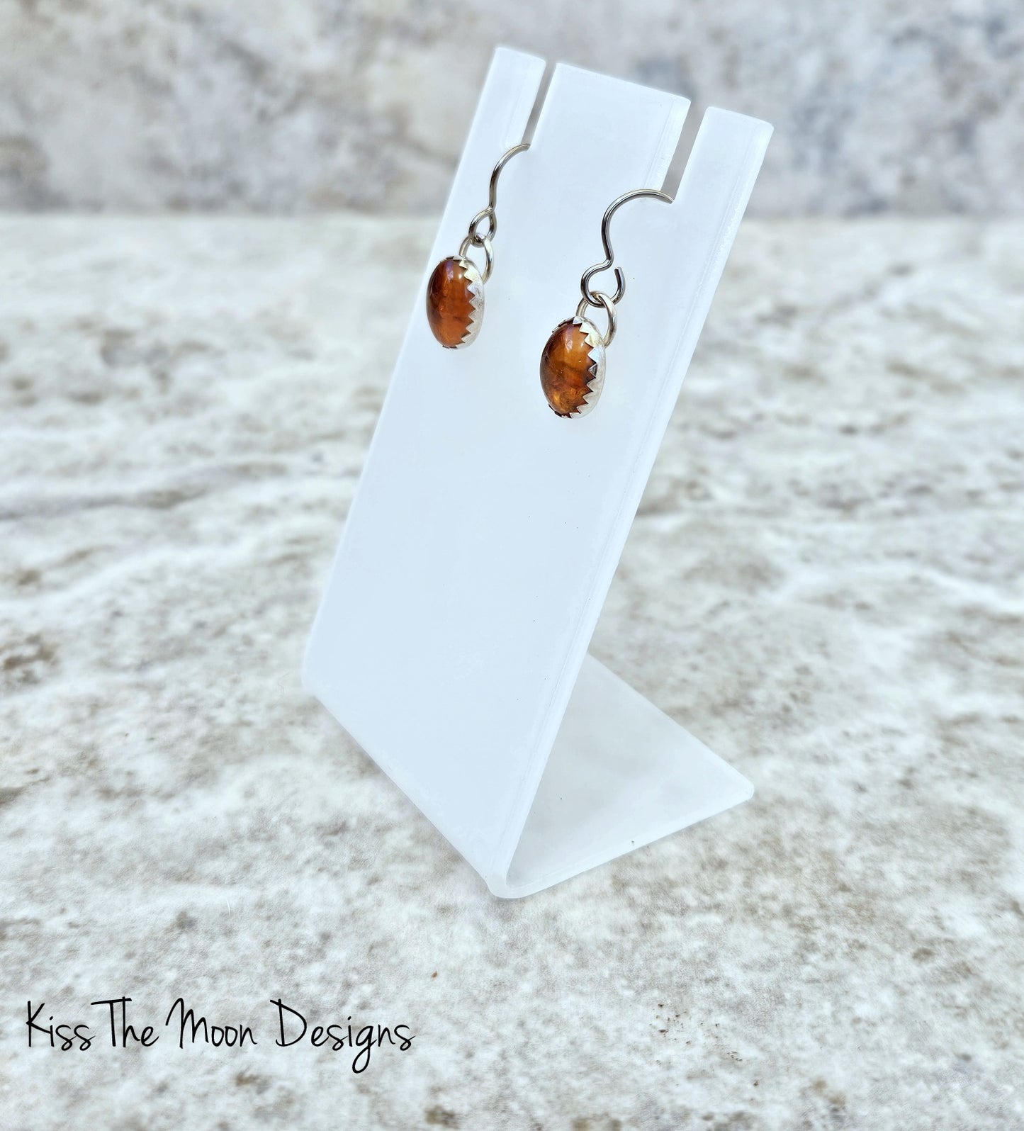 Baltic Amber and Sterling Silver Dangle Earrings