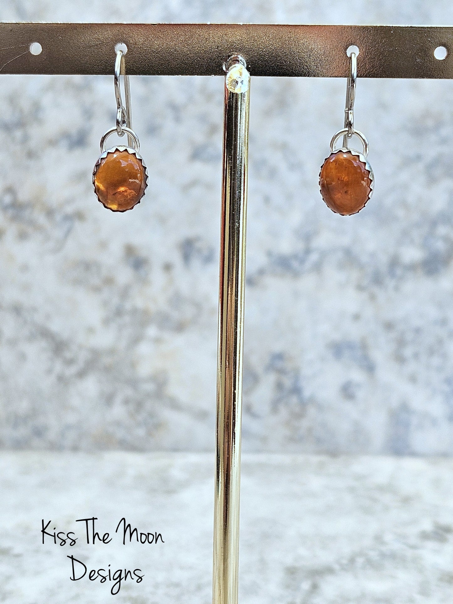 Baltic Amber and Sterling Silver Dangle Earrings