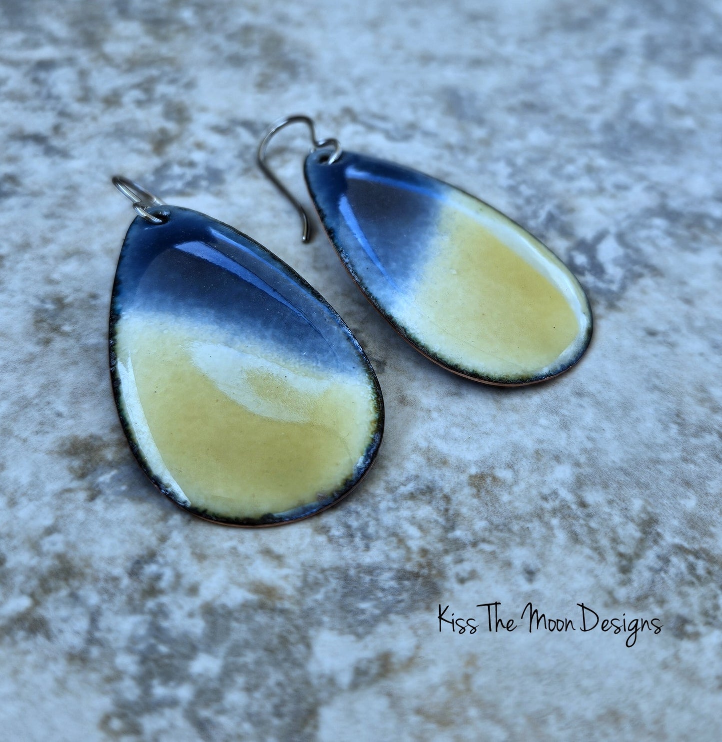 Water and Sand Beach Themed Drop Earrings