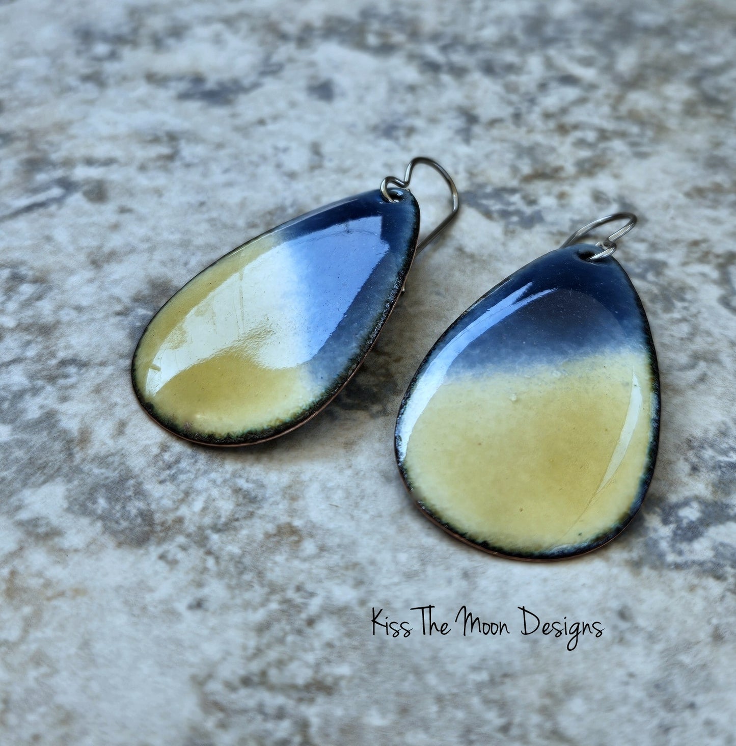 Water and Sand Beach Themed Drop Earrings