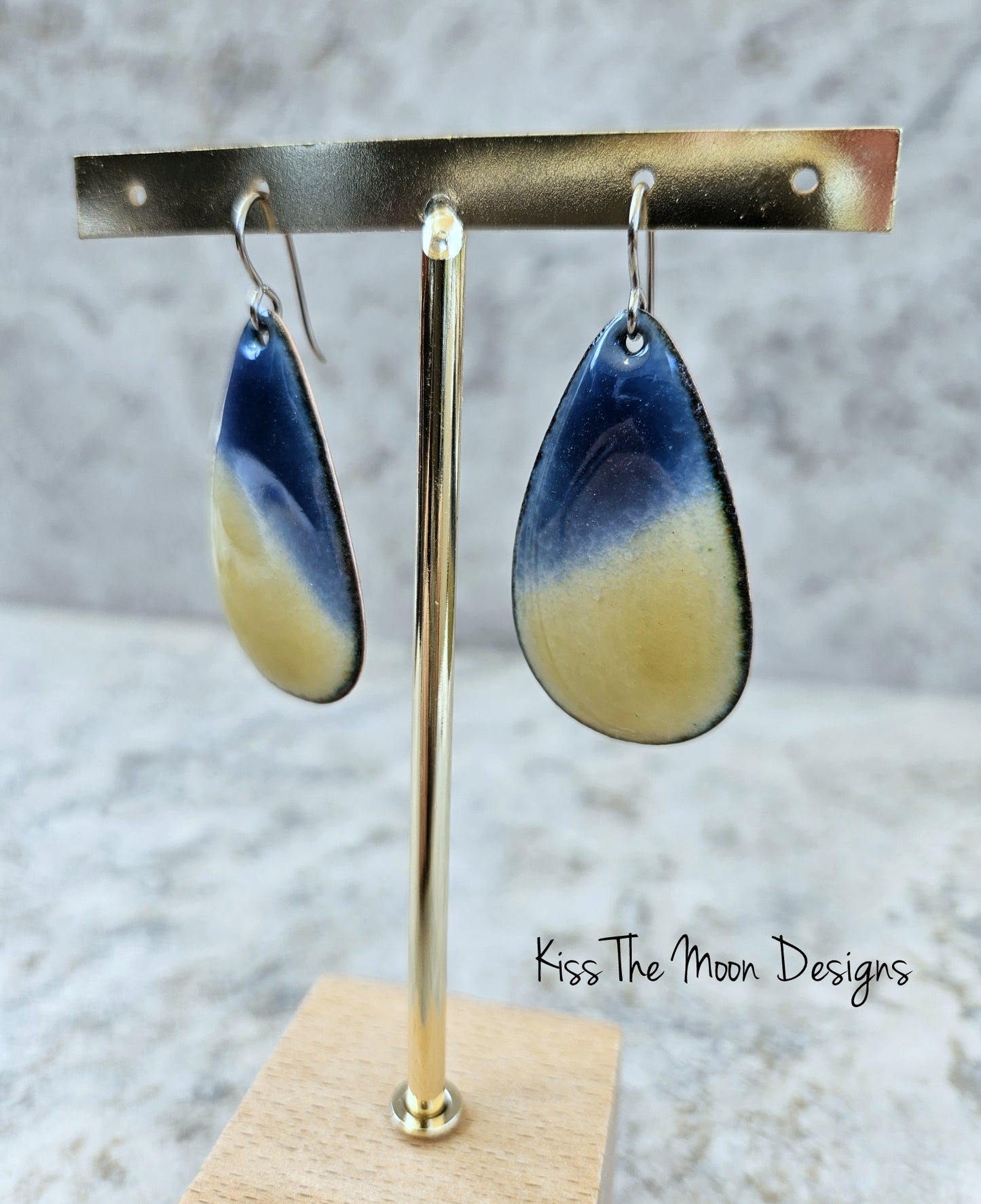 Water and Sand Beach Themed Drop Earrings