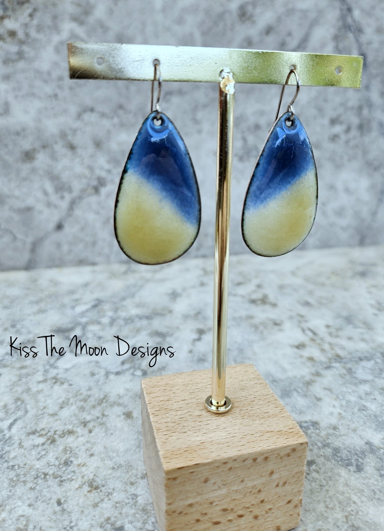 Water and Sand Beach Themed Drop Earrings