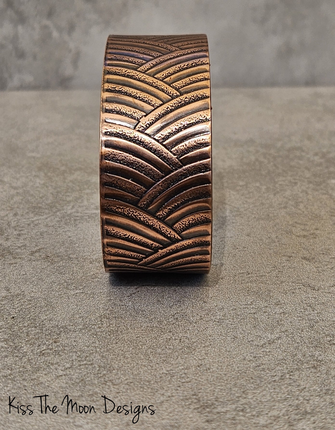 Chevron Patterned Copper Cuffs