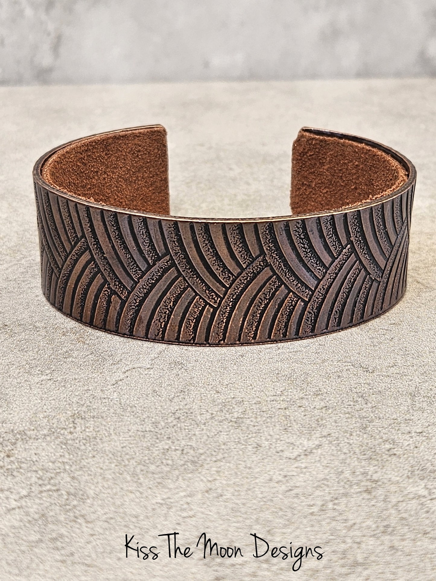 Chevron Patterned Copper Cuffs