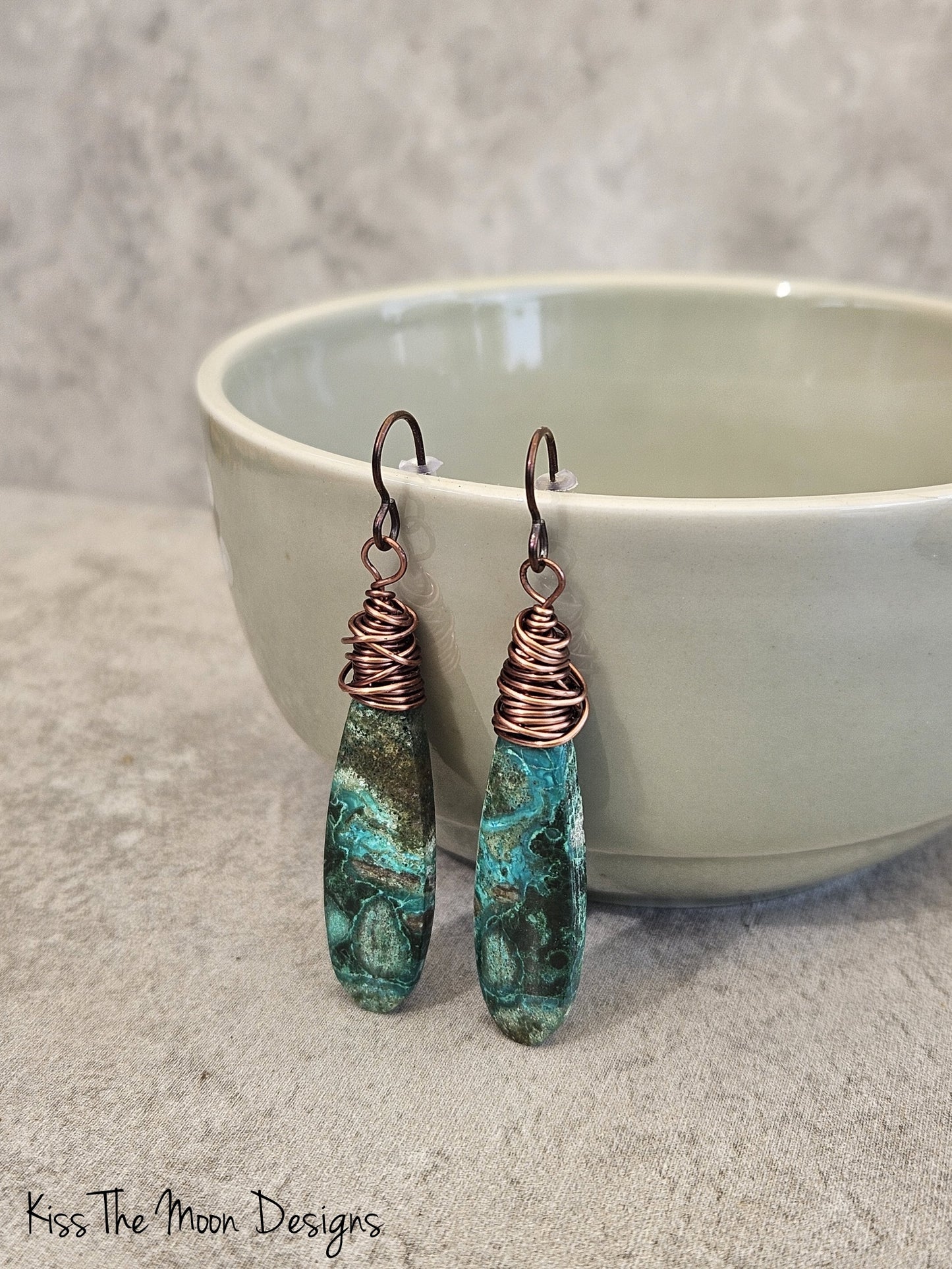 Chrysocolla Drop Earrings