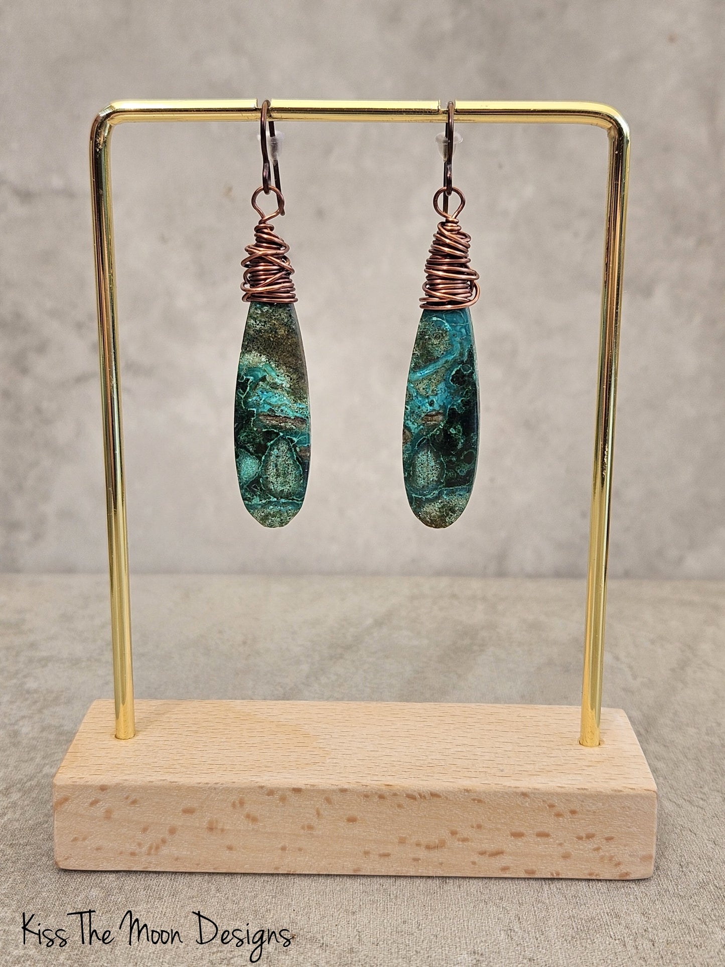 Chrysocolla Drop Earrings