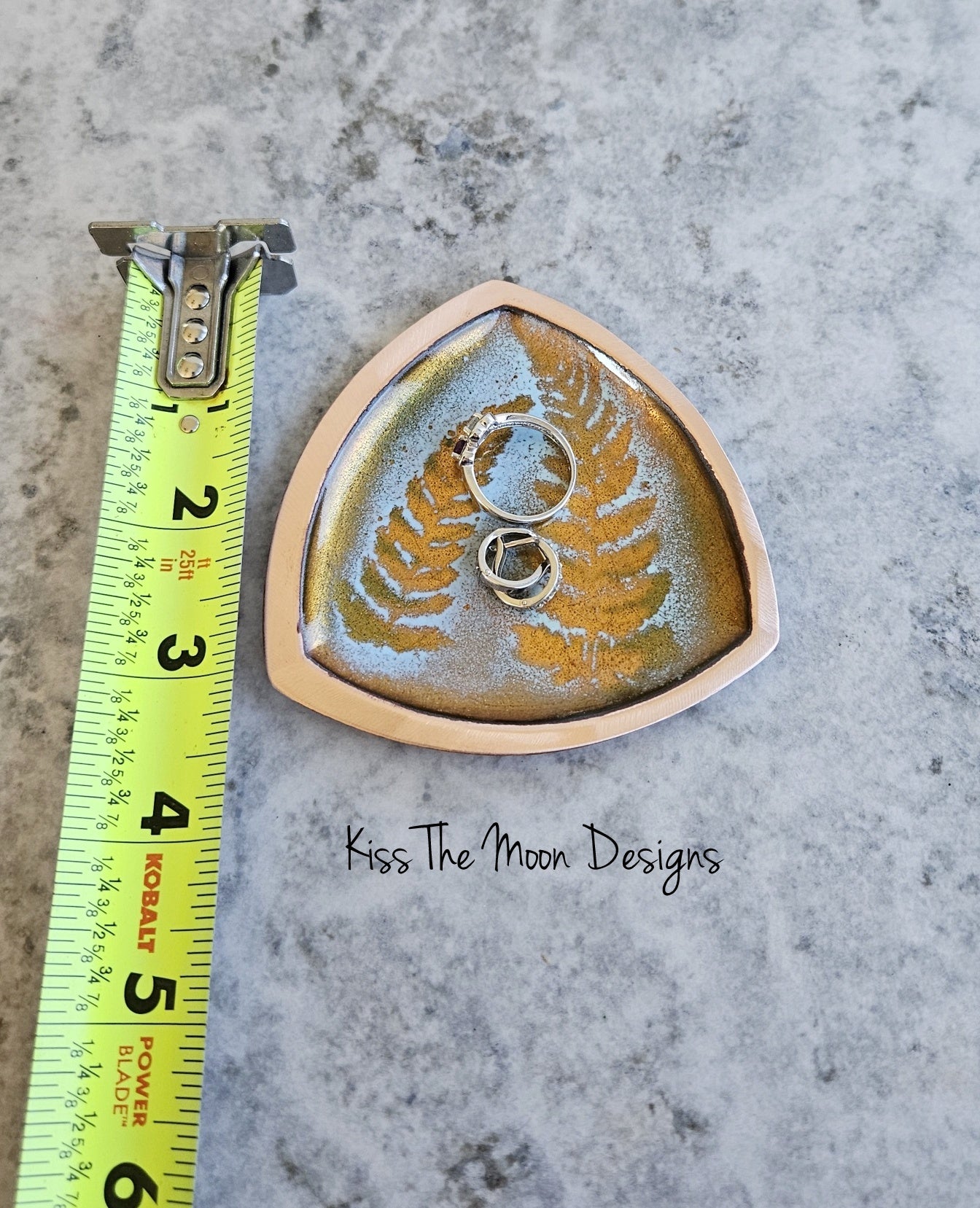 Enameled Fern Trinket Dish