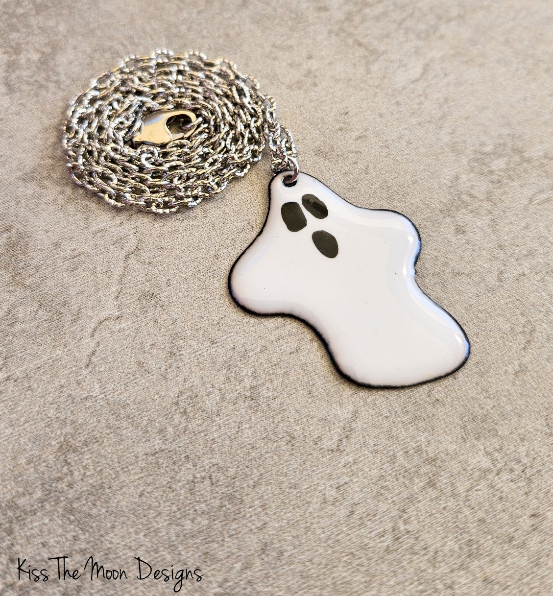 Enameled Ghost Necklace