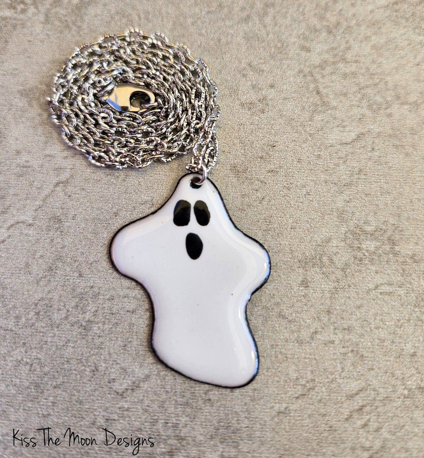 Enameled Ghost Necklace