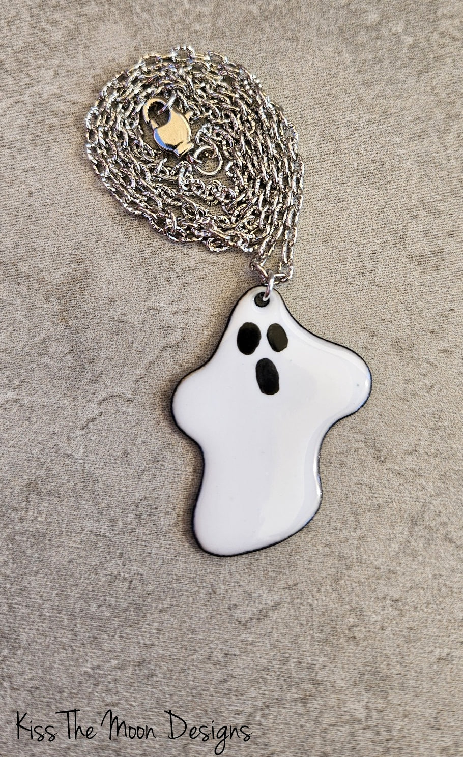 Enameled Ghost Necklace