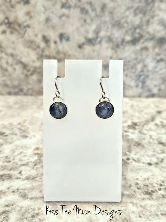 Kyanite and Silver Dangle Earrings