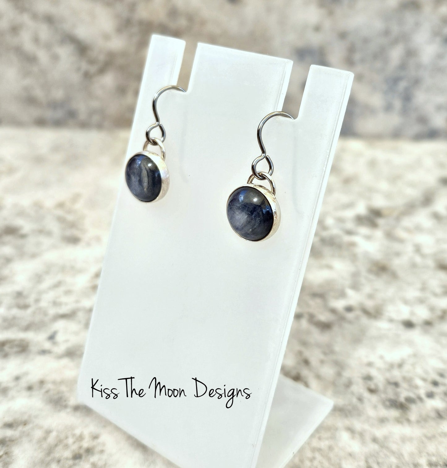 Kyanite and Silver Dangle Earrings