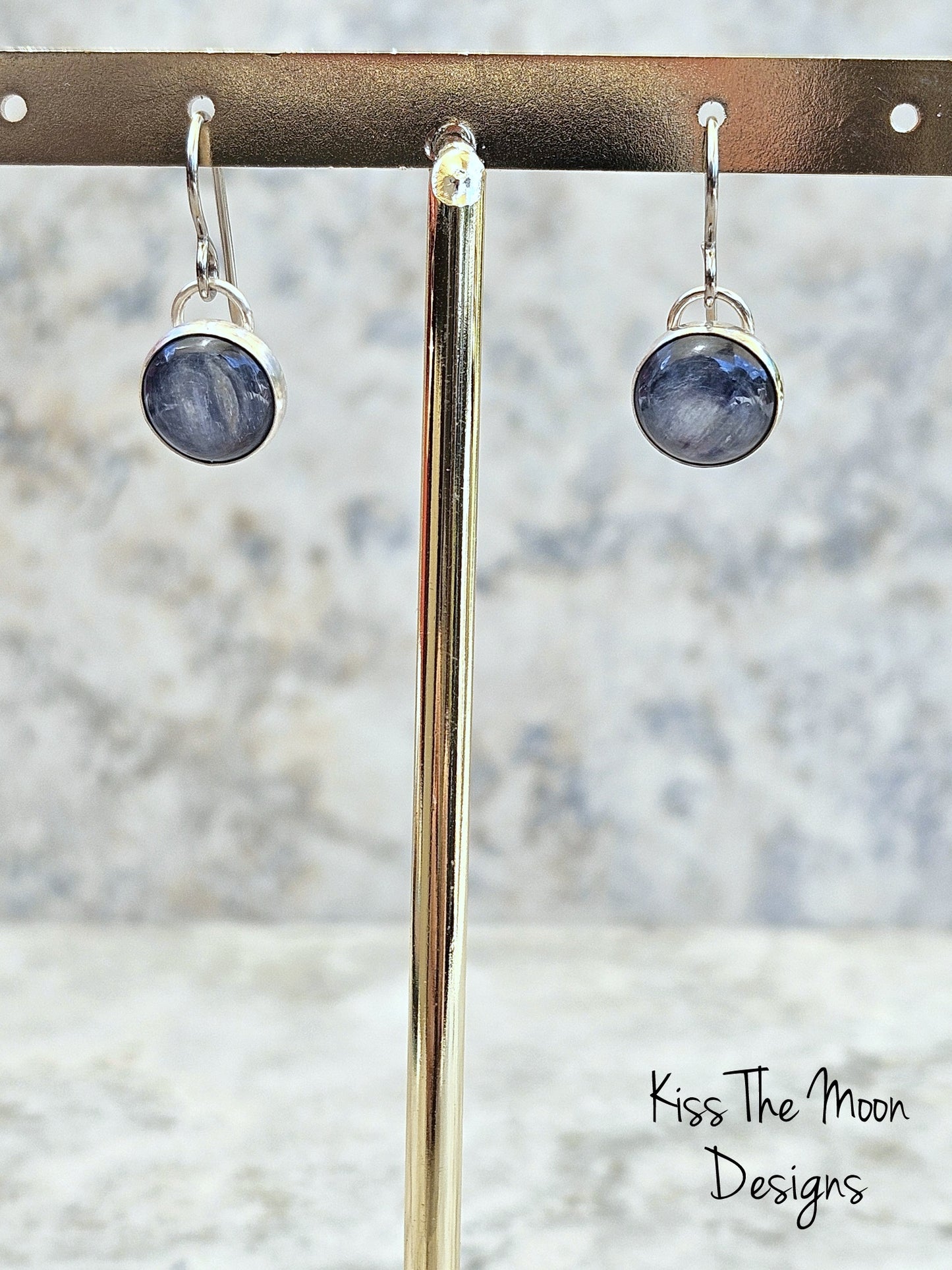 Kyanite and Silver Dangle Earrings