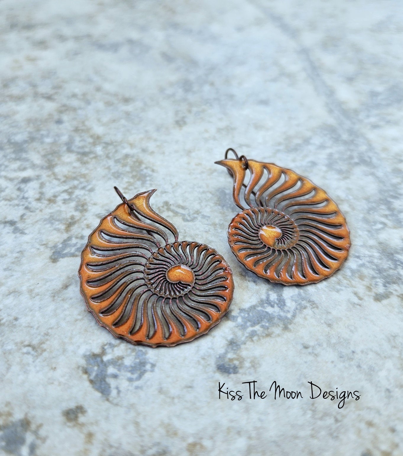 Nautilus Enameled Earrings