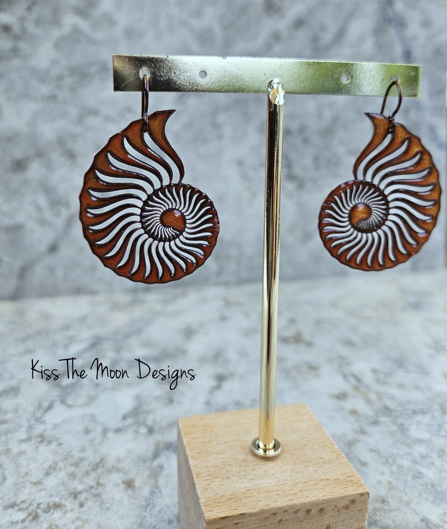 Nautilus Enameled Earrings