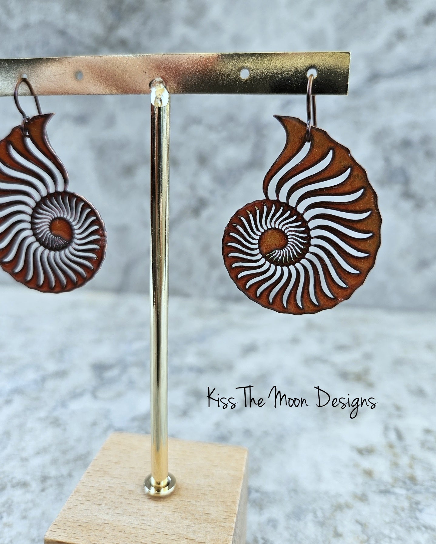 Nautilus Enameled Earrings