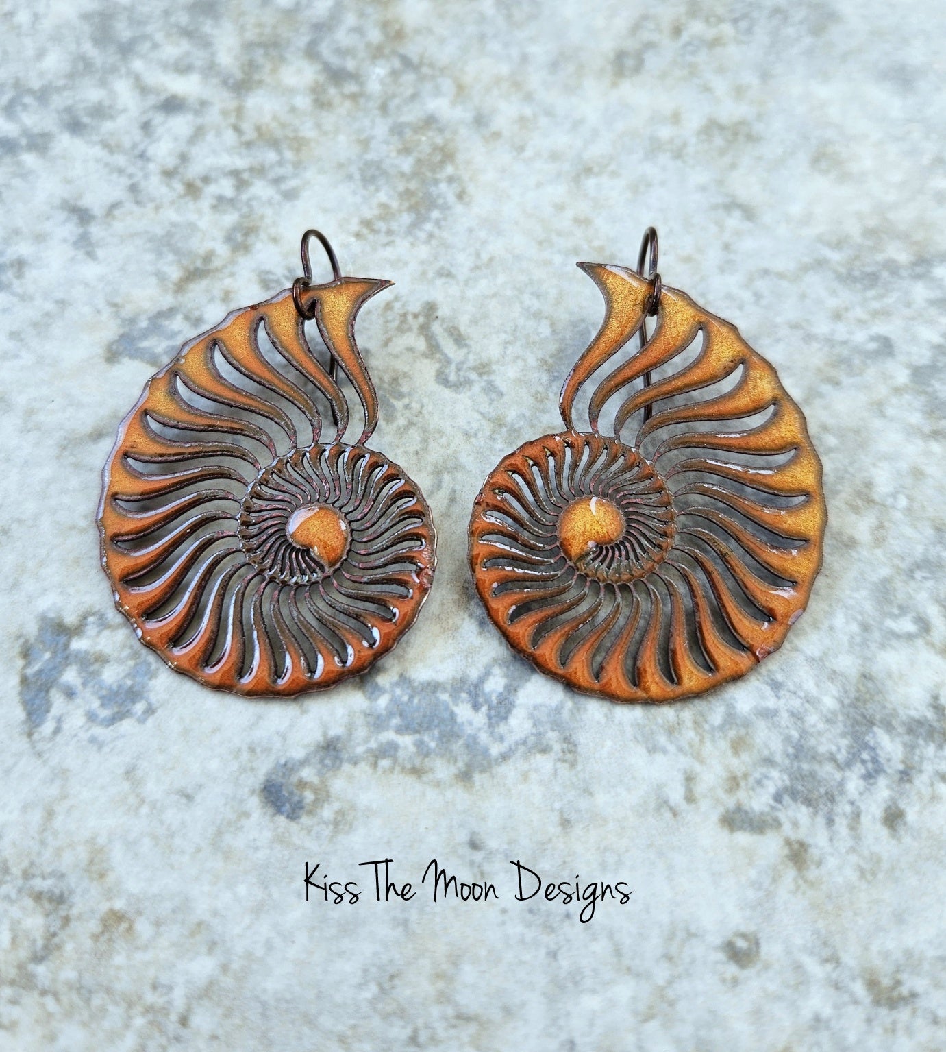 Nautilus Enameled Earrings