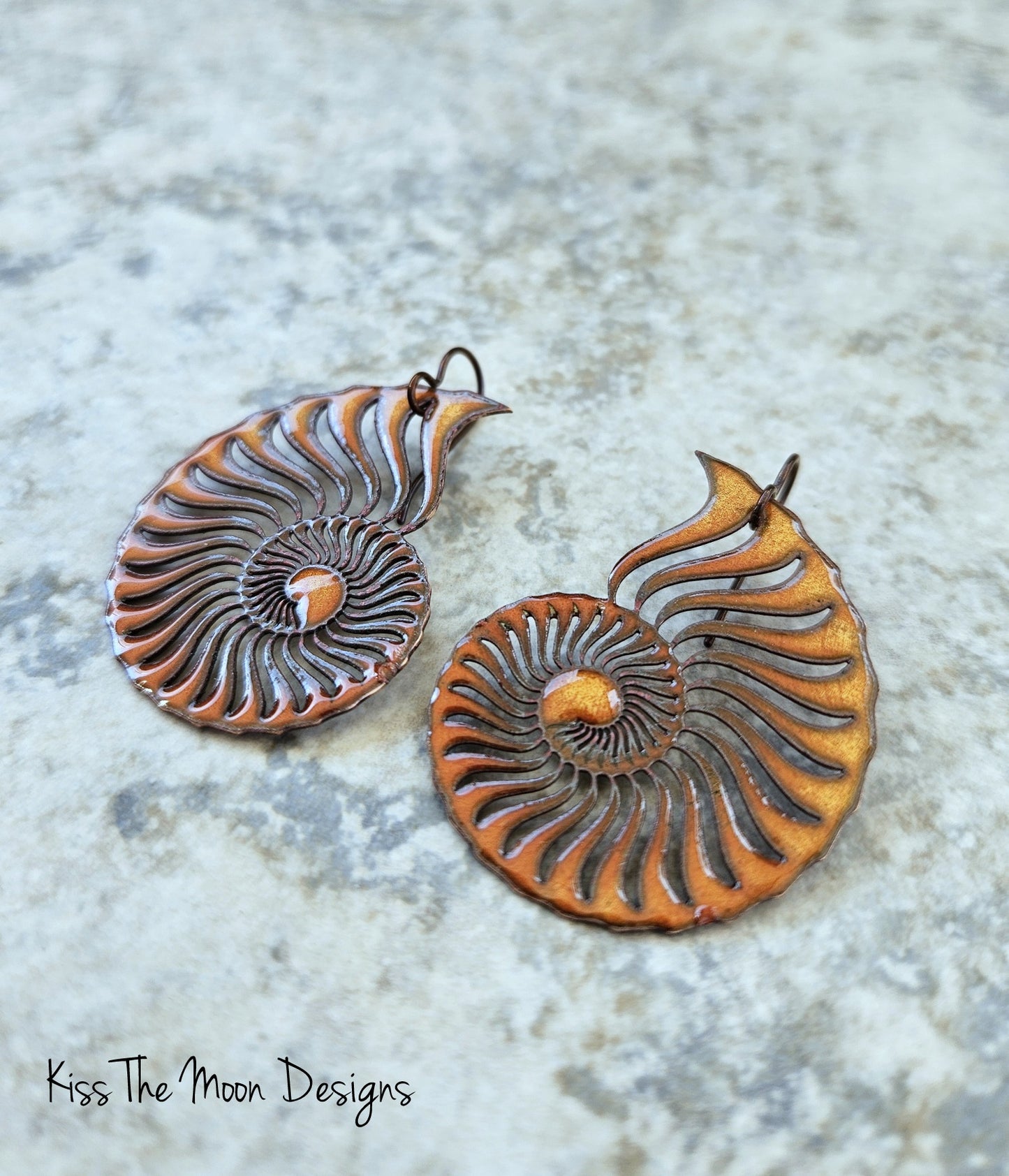 Nautilus Enameled Earrings