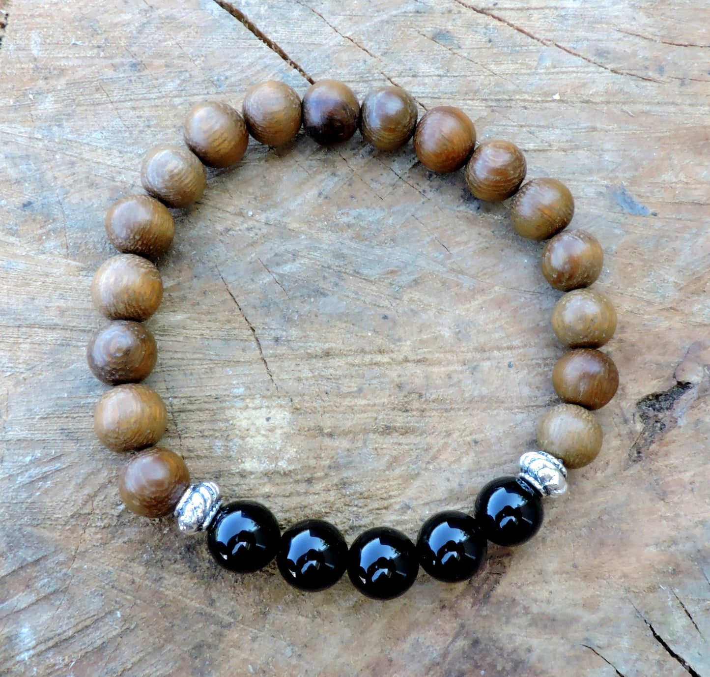 Onyx Chakra Bracelet-  Stretchy