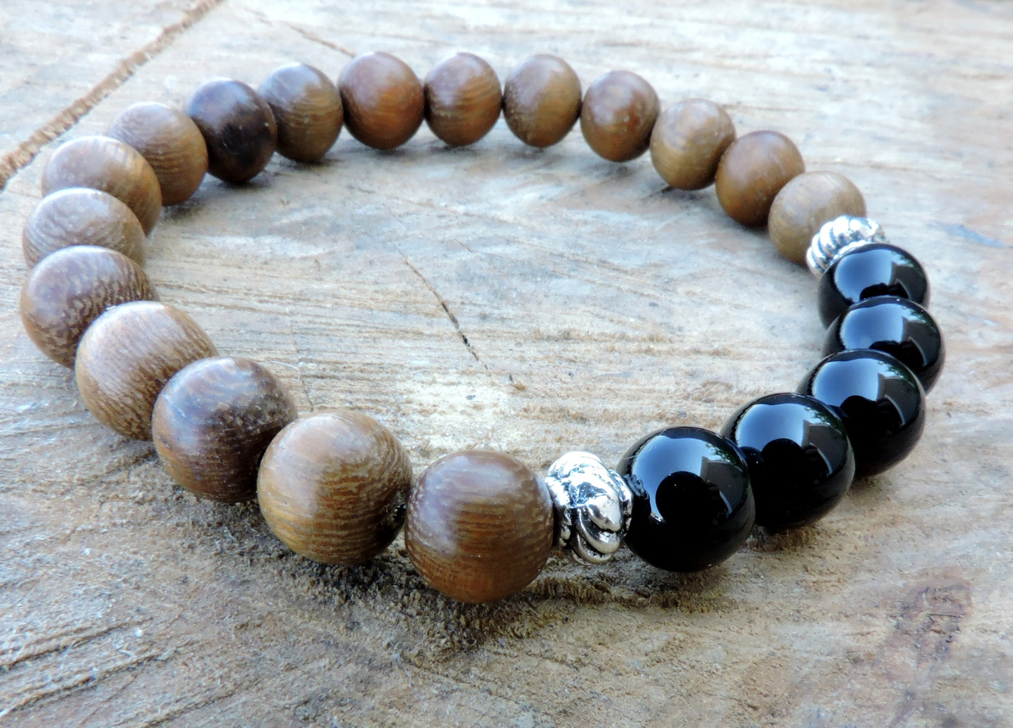 Onyx Chakra Bracelet-  Stretchy