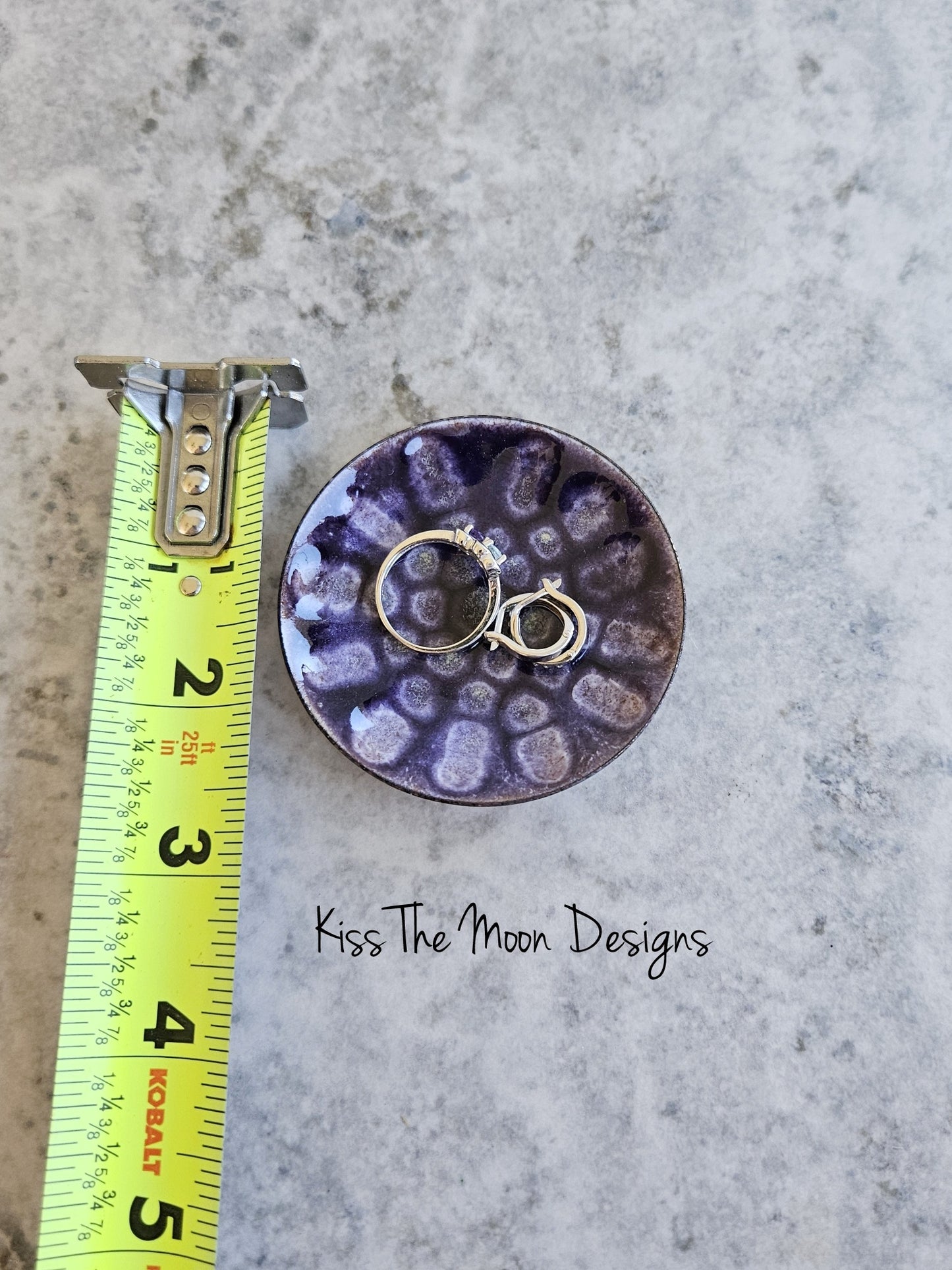 Purple Enameled Trinket Dish