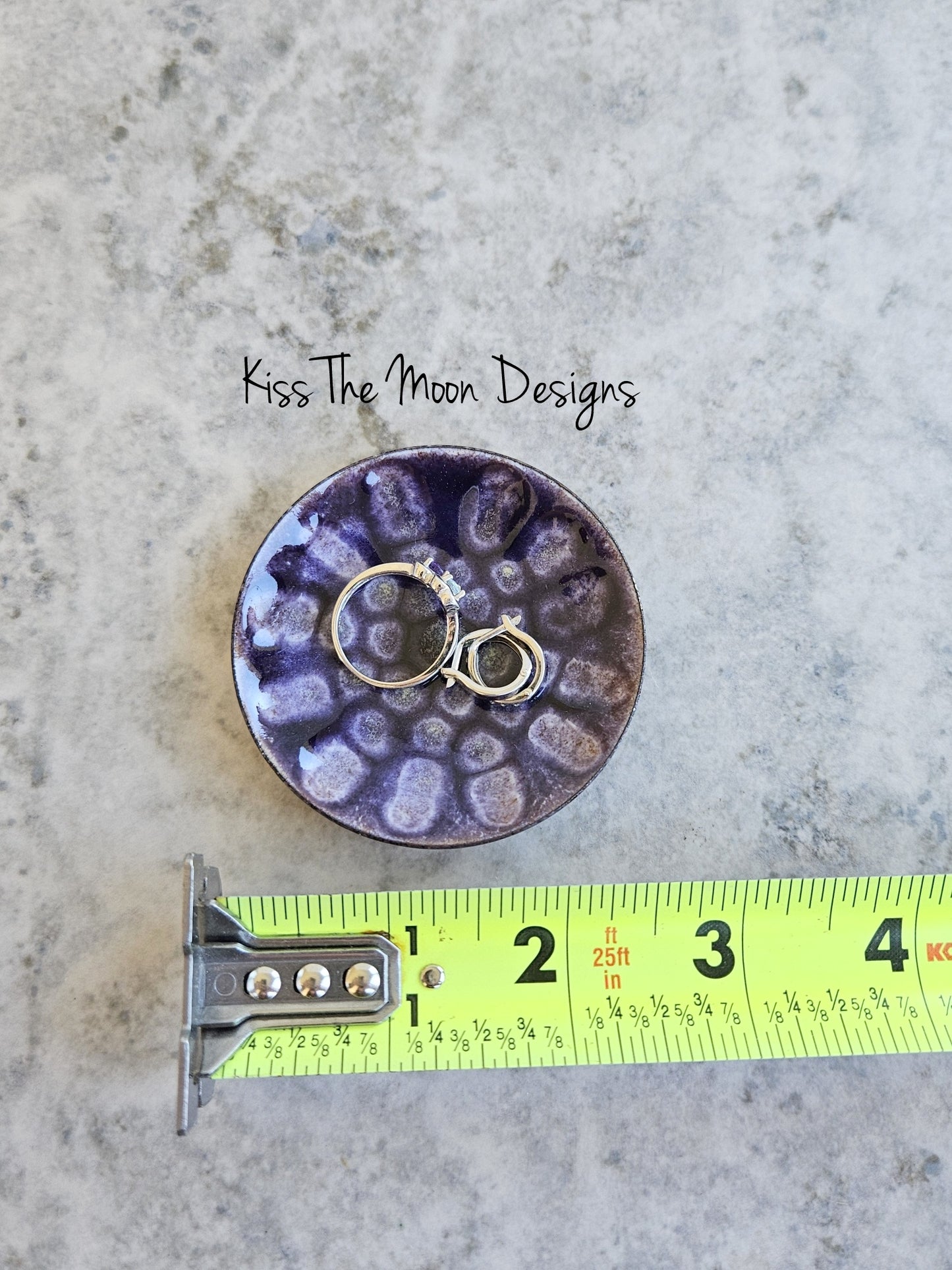 Purple Enameled Trinket Dish