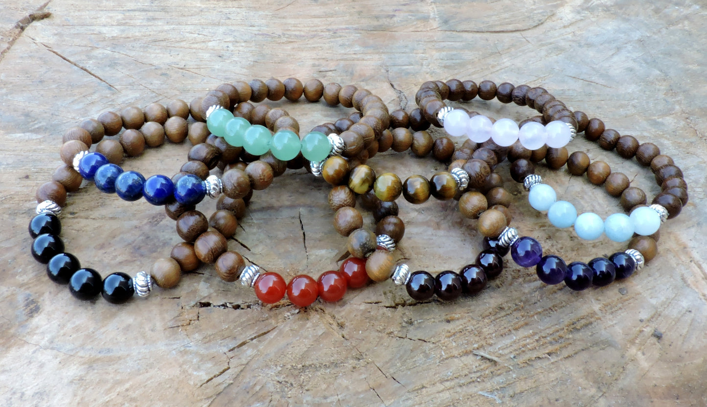 Tiger Eye Chakra Bracelet- Stretchy