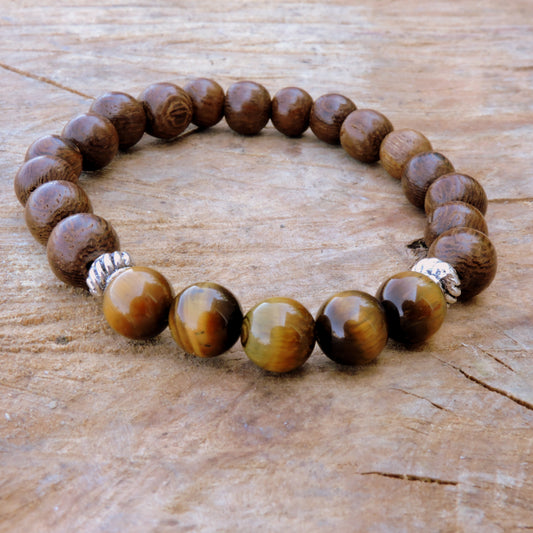 Tiger Eye Chakra Bracelet- Stretchy