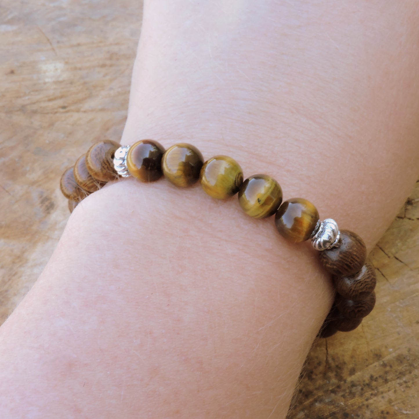 Tiger Eye Chakra Bracelet- Stretchy