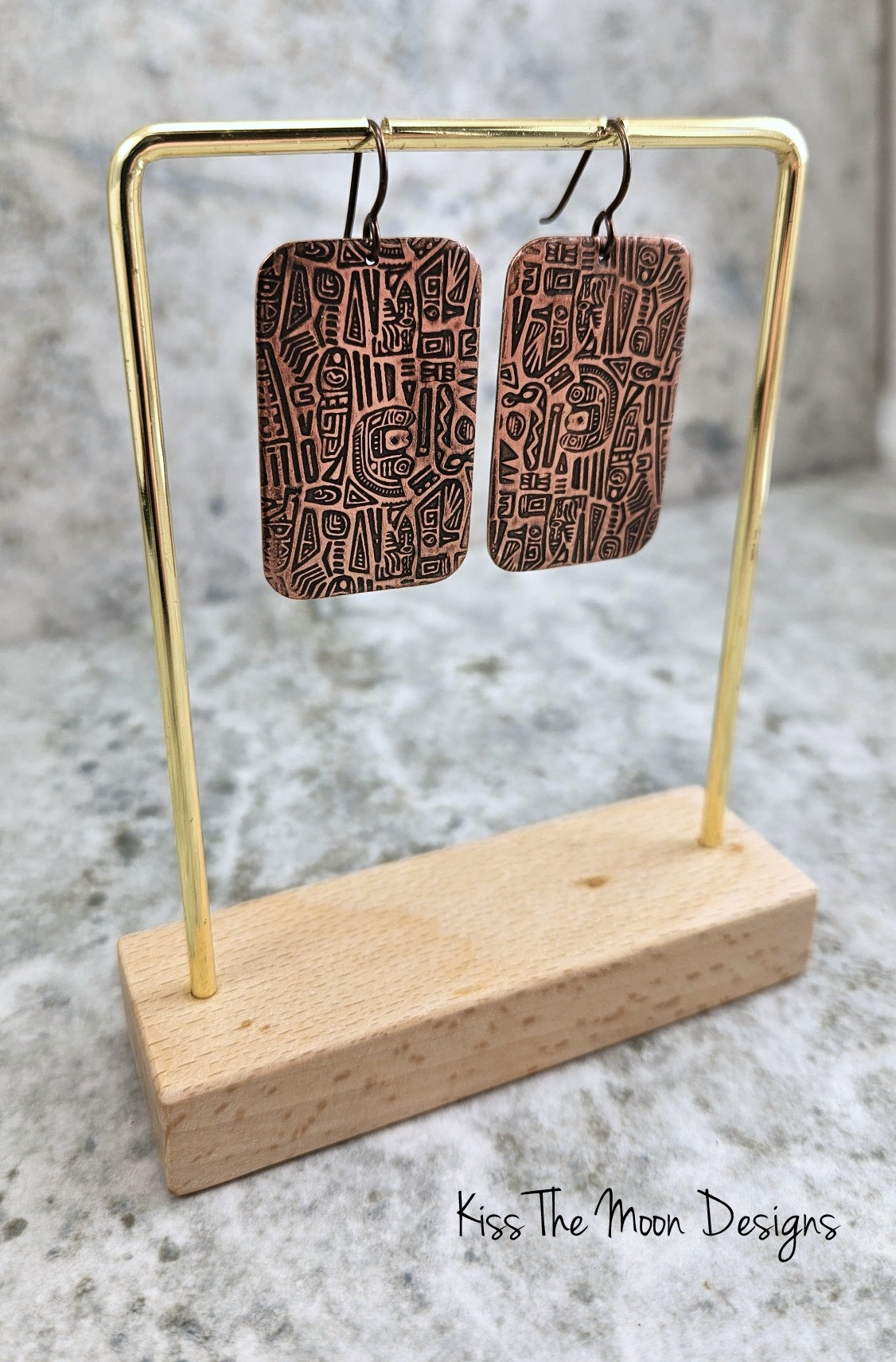 Copper Tribal Earrings