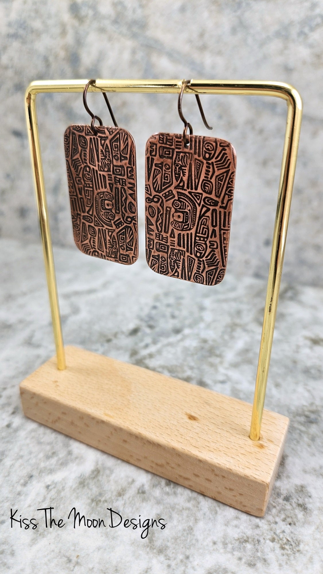 Copper Tribal Earrings