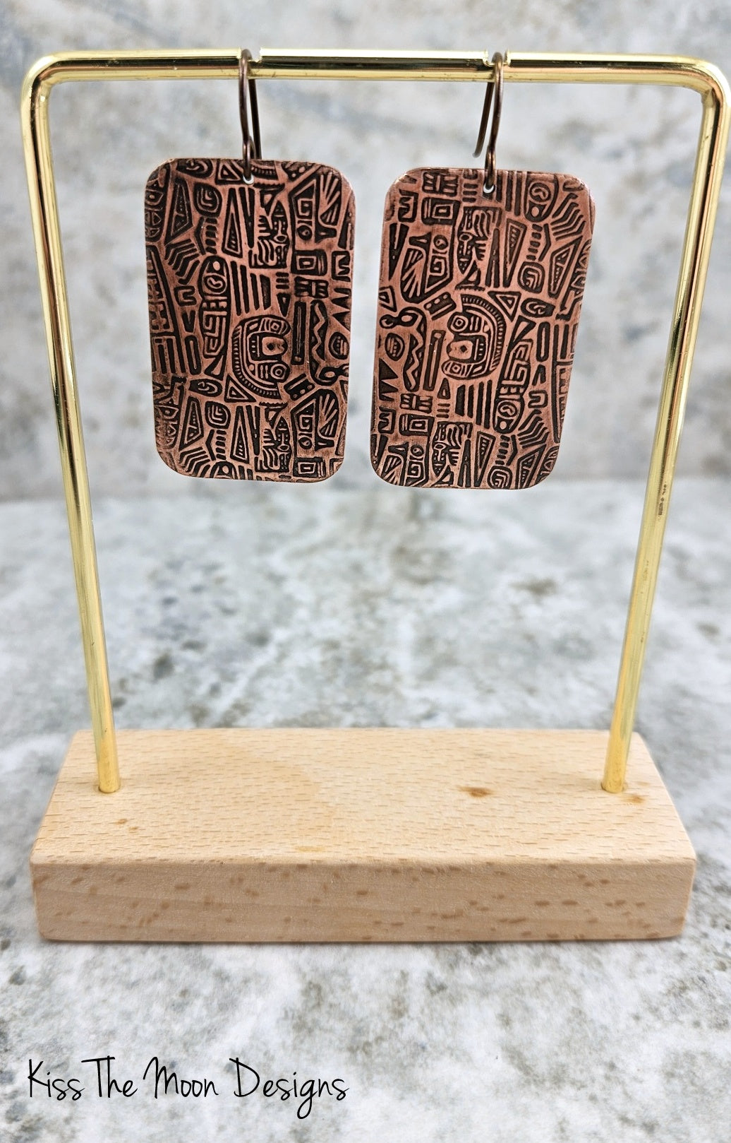 Copper Tribal Earrings