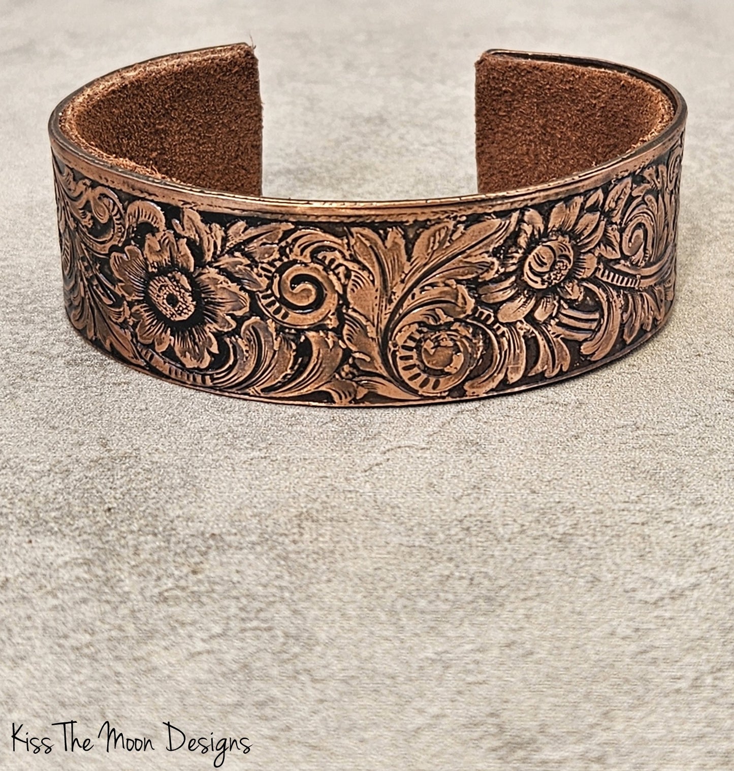 South Western Style Floral Copper Cuff