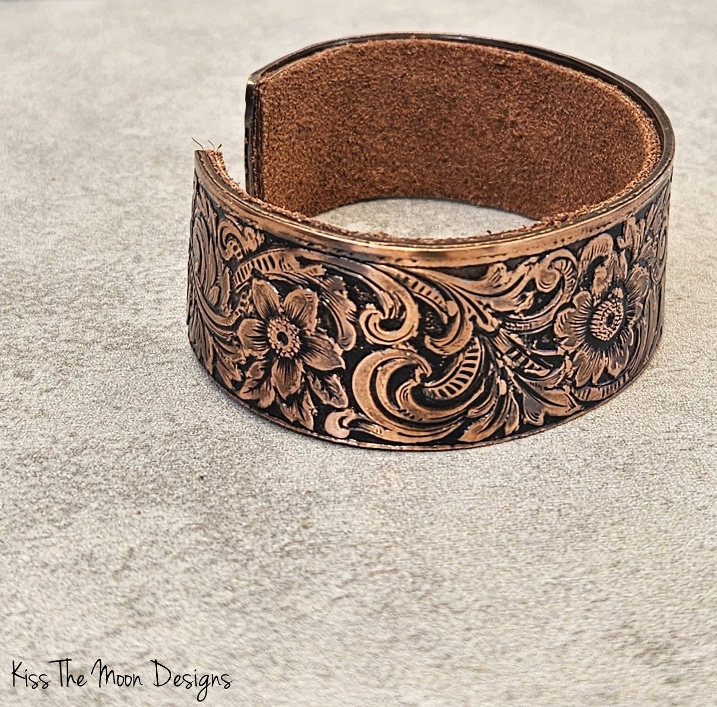 South Western Style Floral Copper Cuff