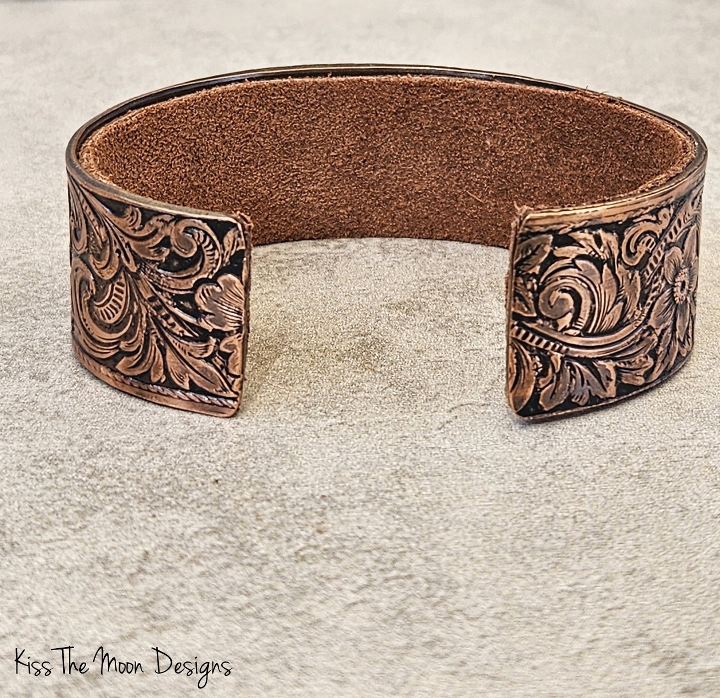 South Western Style Floral Copper Cuff