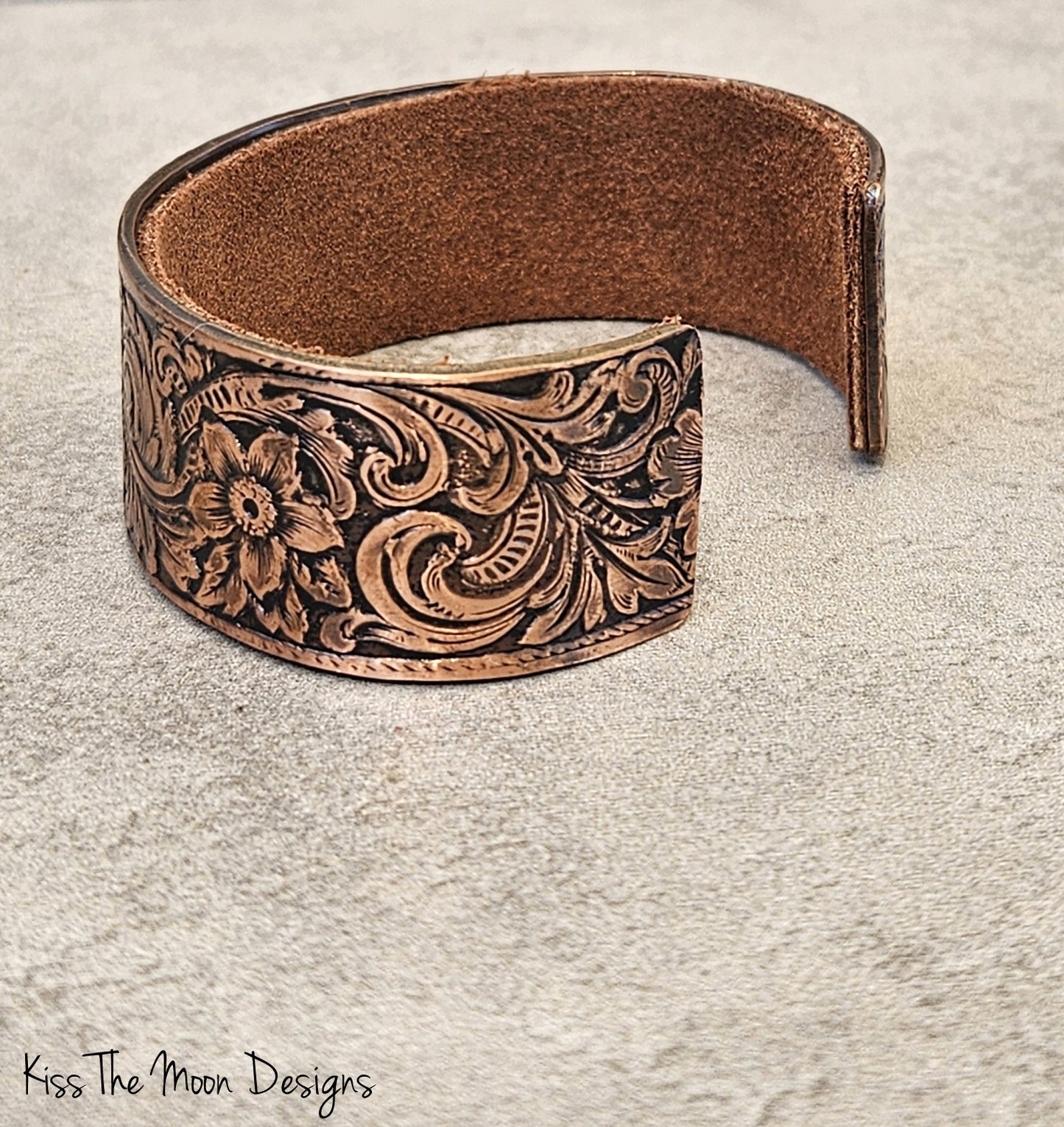 South Western Style Floral Copper Cuff